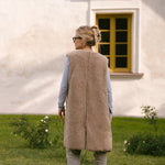 Merino bodywarmer "Sea" beige