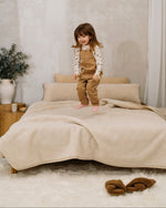 Wollen deken "Caramel" van kameelhaar en merinowol | enkellaags