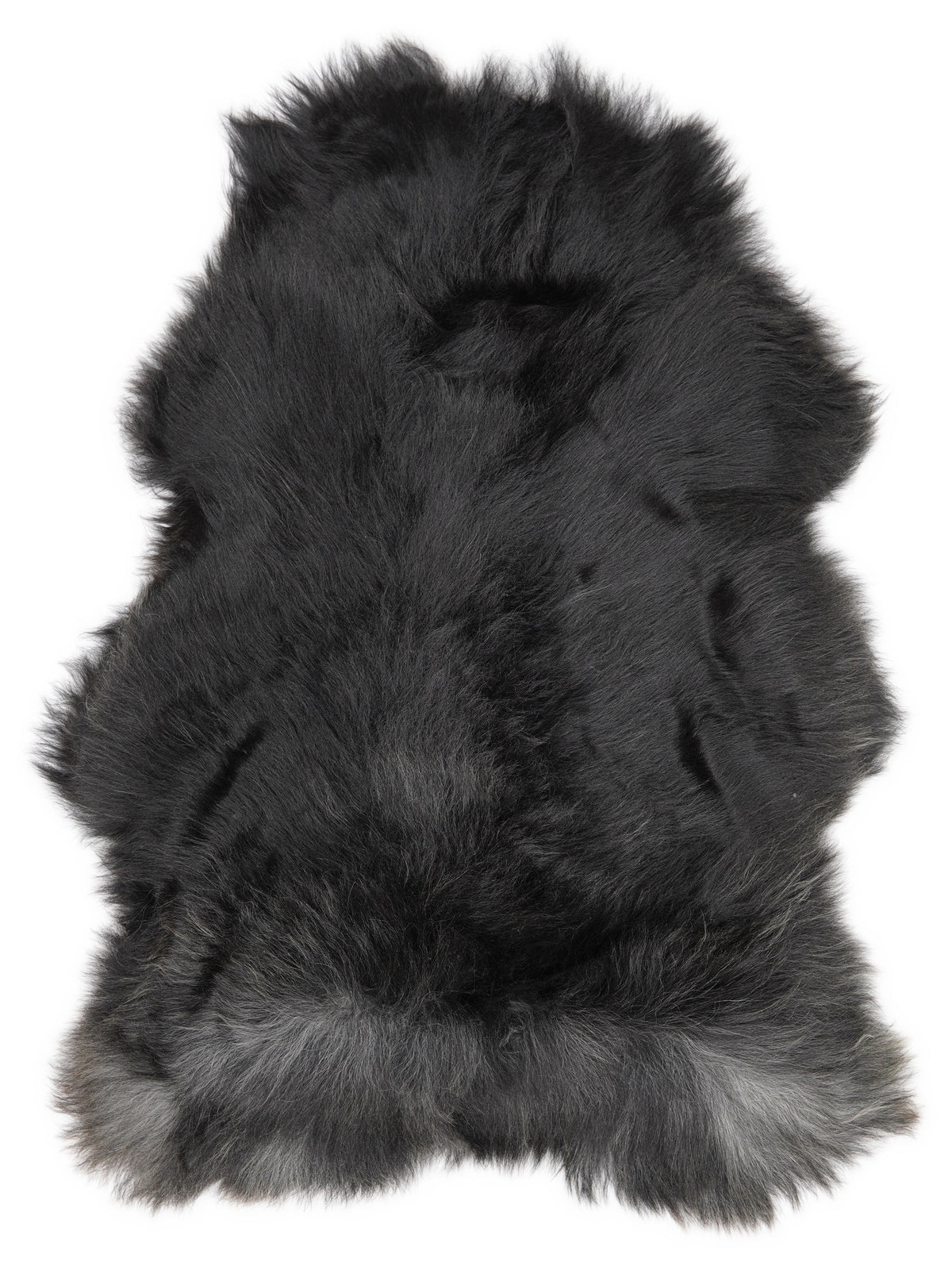 IJslandse meerkleurige schapenvacht, ongeveer 120 × 80 cm, van bovenaf gezien: precies de vacht die je ontvangt