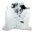 Zwart-witte koeienhuid, ongeveer 160 × 160 cm, van bovenaf gezien: precies de huid die je ontvangt