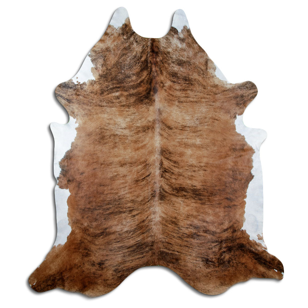 Exotische koeienhuid, ongeveer 250 × 220 cm, van bovenaf gezien: precies de huid die je ontvangt