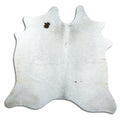 Salt & pepper koeienhuid, ongeveer 170 × 180 cm, van bovenaf gezien: precies de huid die je ontvangt