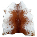 Salt & pepper koeienhuid, ongeveer 170 × 160 cm, van bovenaf gezien: precies de huid die je ontvangt