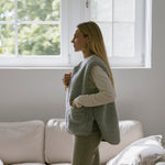 Merino bodywarmer "Island" grijs