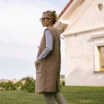 Merino bodywarmer "Sea" beige