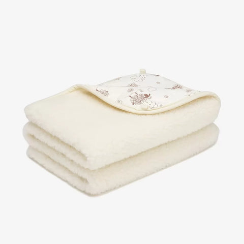 Kinderdeken "Hazelnut" van merinowol | dubbellaags