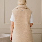 Merino bodywarmer "Wave" beige