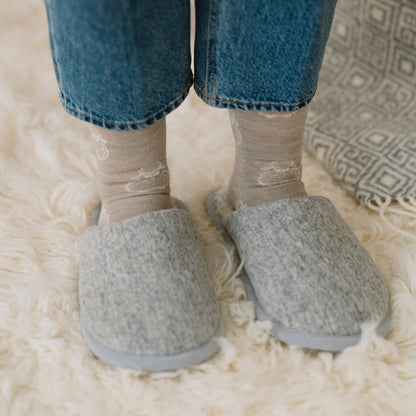 Merino sloffen "Marble"