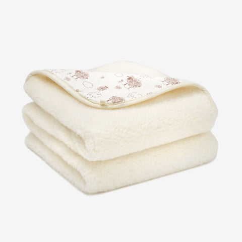 Wollen deken "Hazelnut" van merinowol | dubbellaags