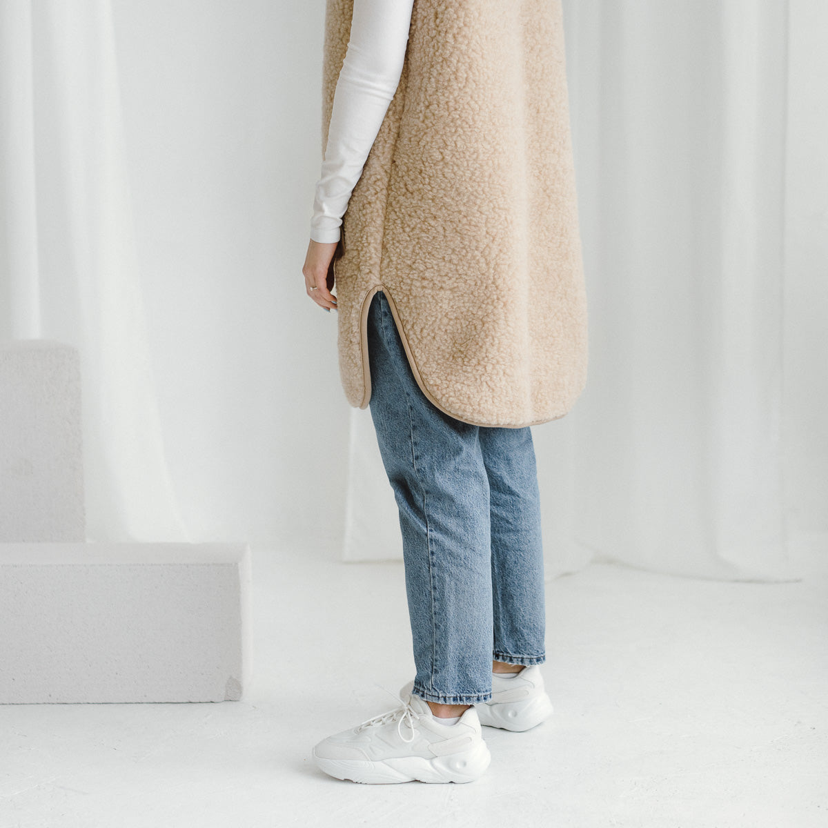 Merinowol Vest ‘'Pearl’' Beige