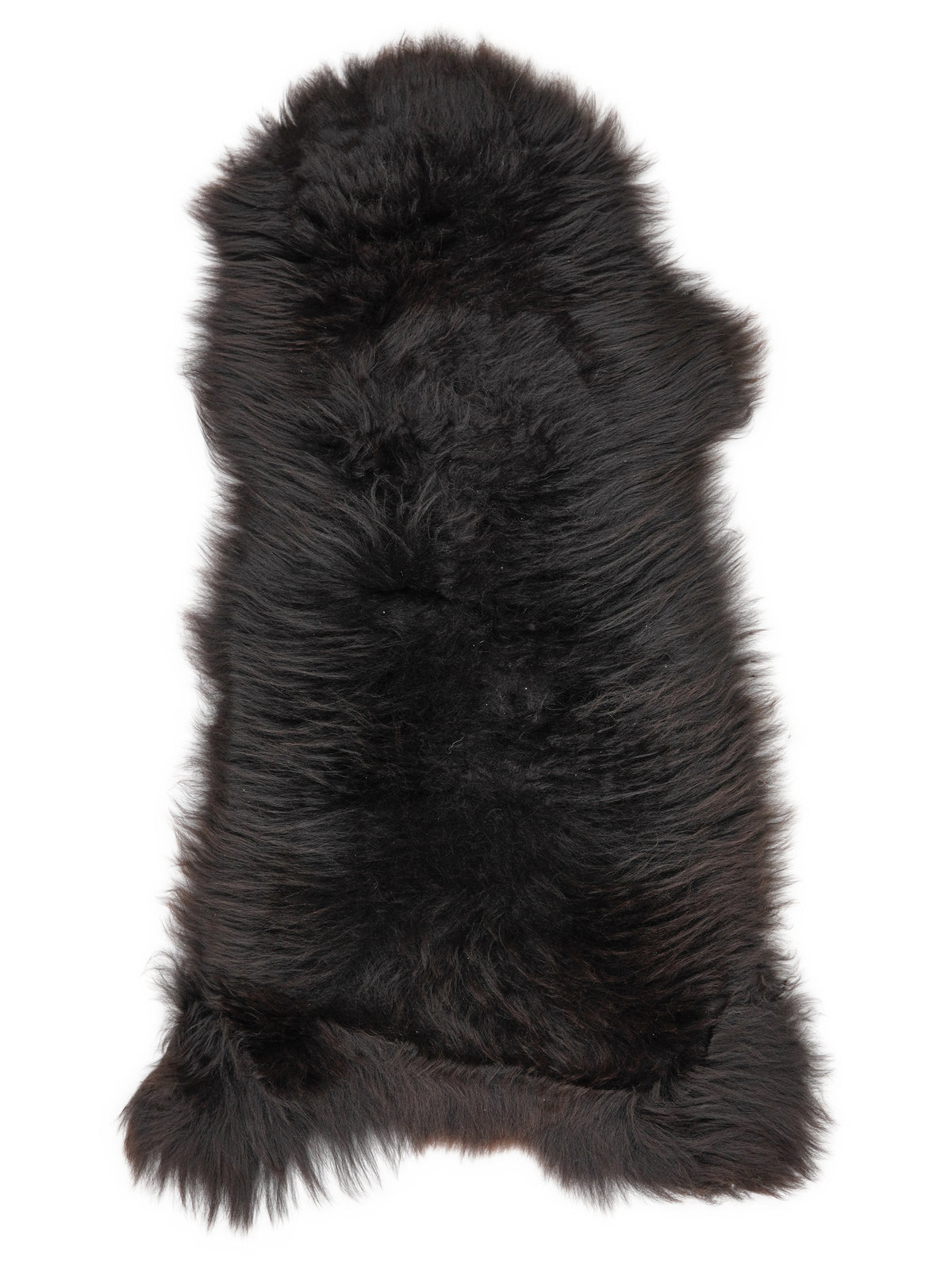 Britse meerkleurige schapenvacht, ongeveer 120 × 50 cm, van bovenaf gezien: precies de vacht die je ontvangt