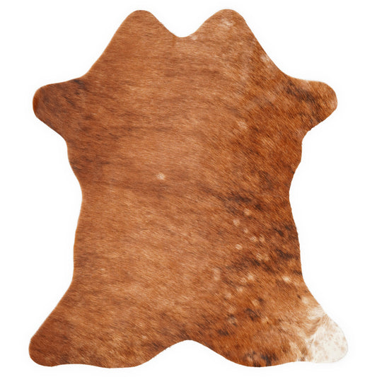 Mini koeienhuid, ongeveer 70 × 70 cm, van bovenaf gezien: precies de huid die je ontvangt
