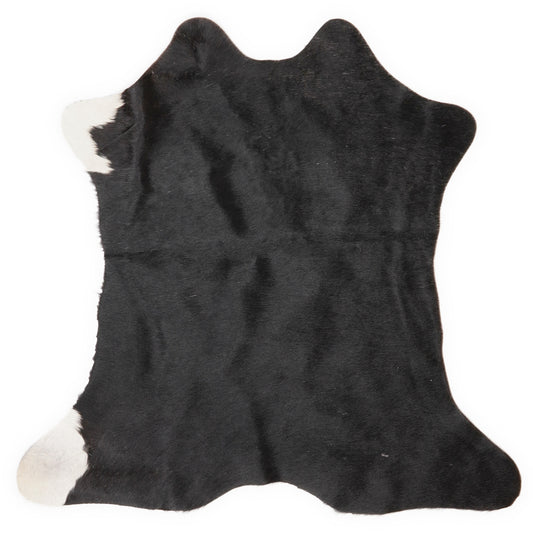 Mini koeienhuid, ongeveer 70 × 70 cm, van bovenaf gezien: precies de huid die je ontvangt