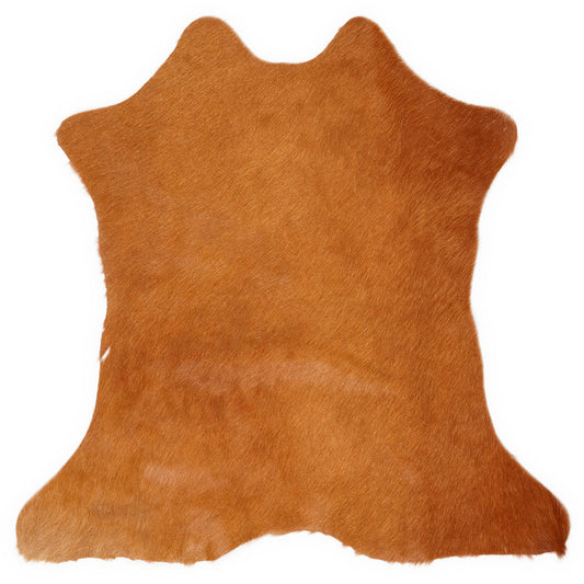 Mini koeienhuid, ongeveer 70 × 70 cm, van bovenaf gezien: precies de huid die je ontvangt