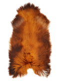 IJslandse Rusty schapenvacht, ongeveer 130 × 75 cm, van bovenaf gezien: precies de vacht die je ontvangt