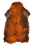 IJslandse Rusty schapenvacht, ongeveer 120 × 80 cm, van bovenaf gezien: precies de vacht die je ontvangt