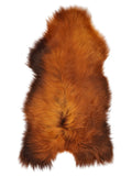 IJslandse Rusty schapenvacht, ongeveer 125 × 65 cm, van bovenaf gezien: precies de vacht die je ontvangt