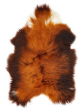 IJslandse Rusty schapenvacht, ongeveer 120 × 80 cm, van bovenaf gezien: precies de vacht die je ontvangt
