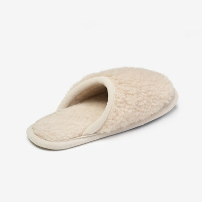 Merino sloffen "Beige"