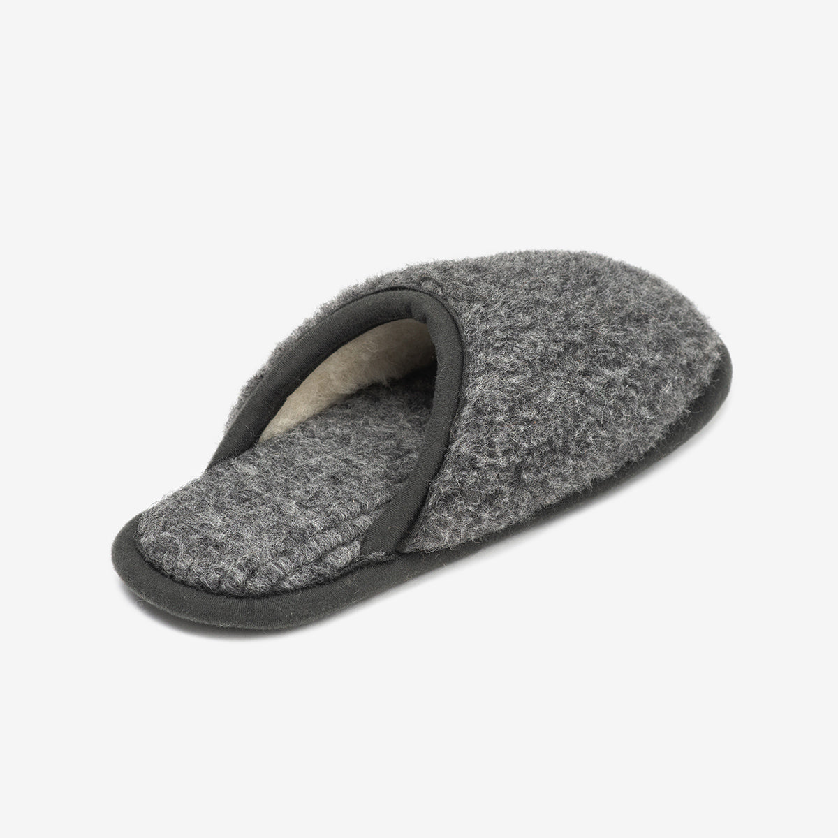 Merino sloffen "Granite"