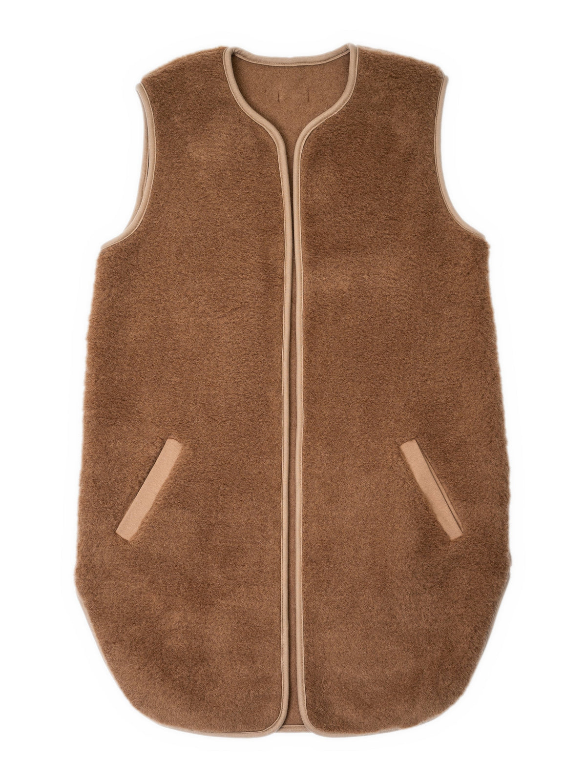 Merinowol Vest ‘'Pearl’' Donkerbruin