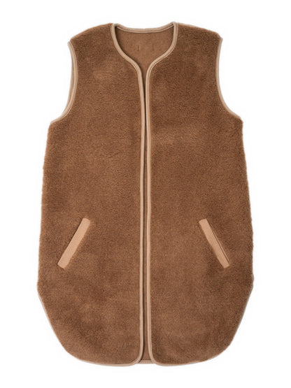 Merinowol Vest ‘'Pearl’' Donkerbruin