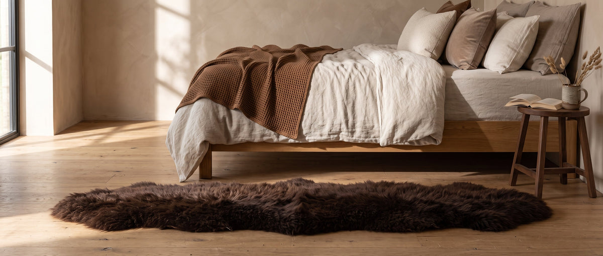 Schapenvacht Vloerkleed Bruin