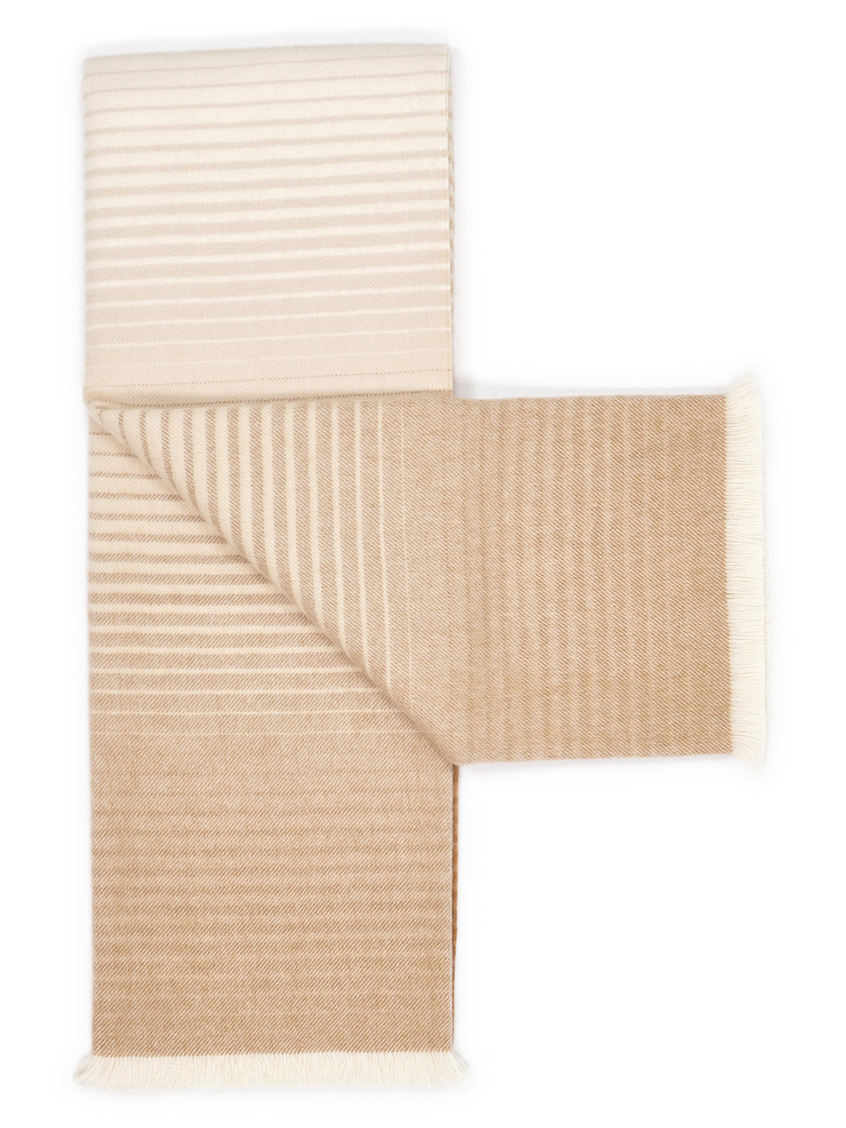 Plaid "Dune" van royal alpaca – opengeslagen