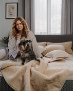 Wollen deken "Almond" van merinowol | enkellaags