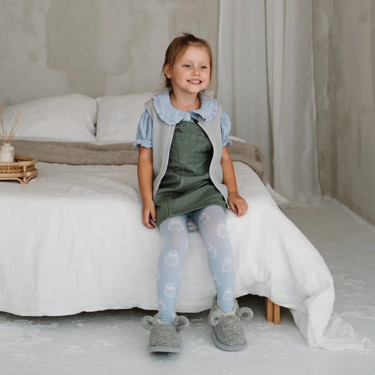 Merino kindersloffen "Mouse"