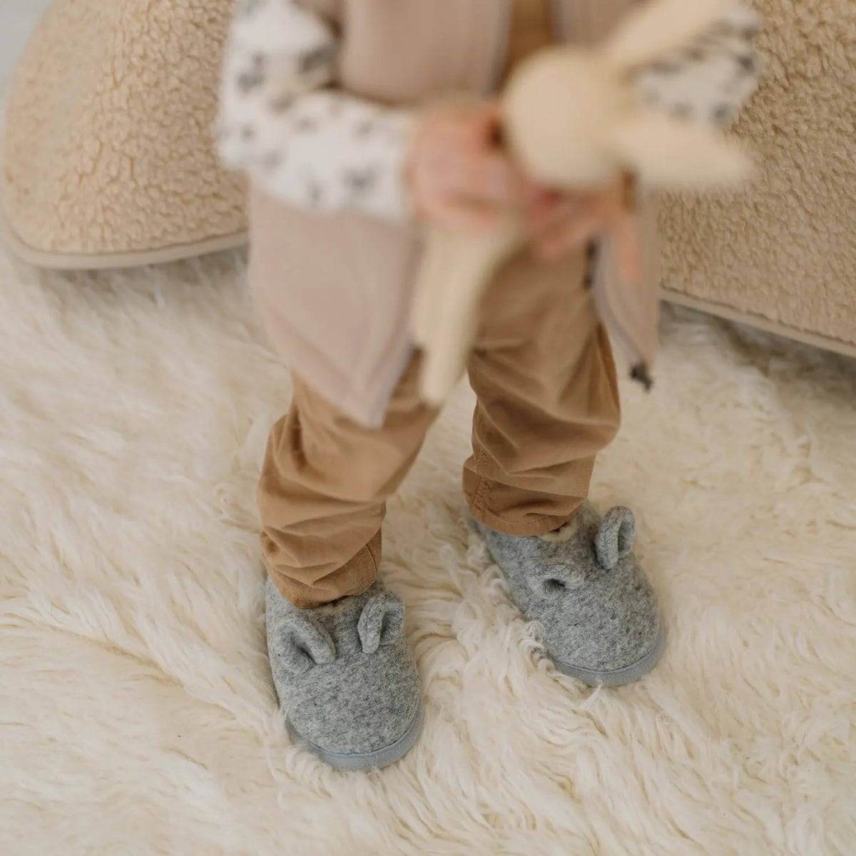 Merino kindersloffen "Mouse"