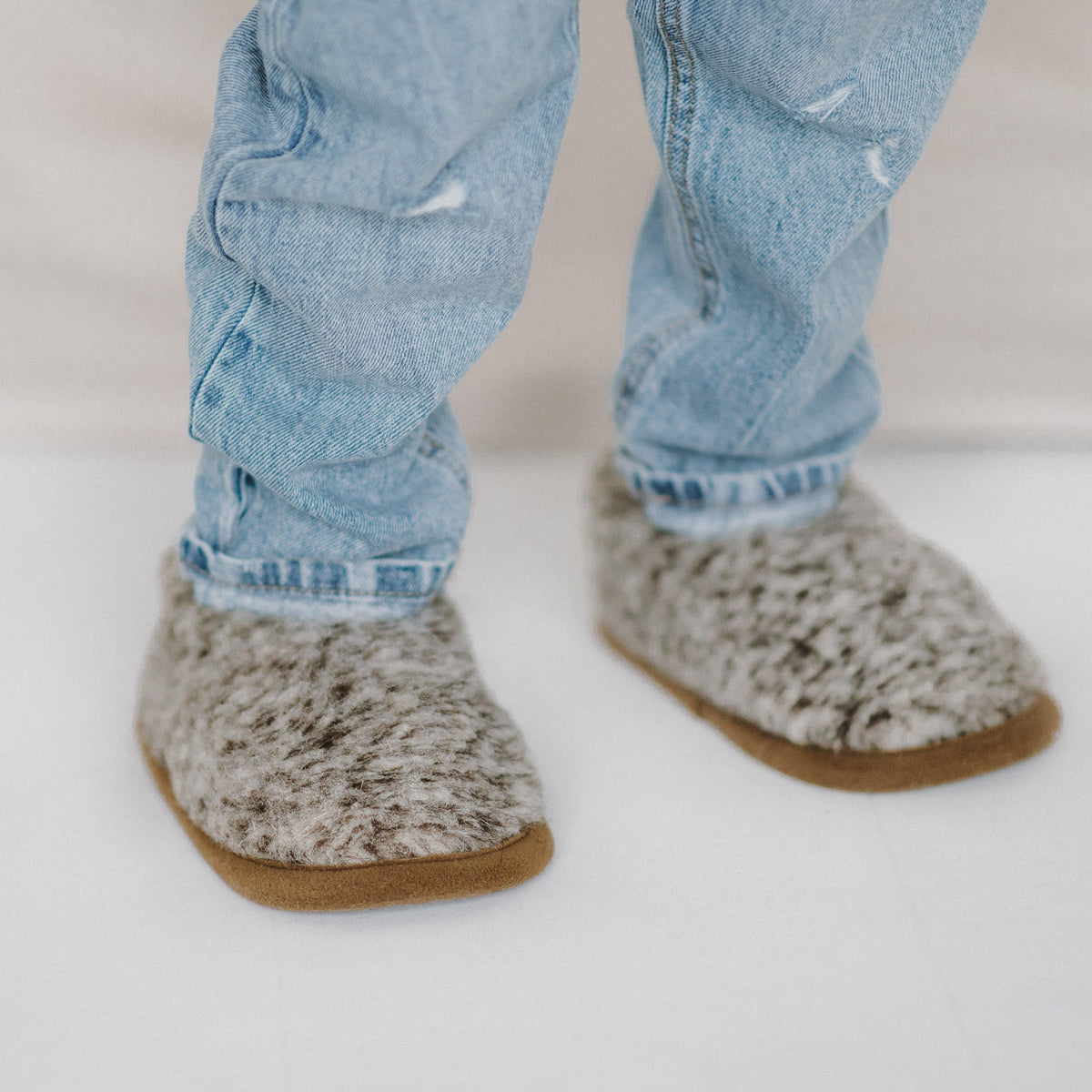Merino kindersloffen "Tiger"