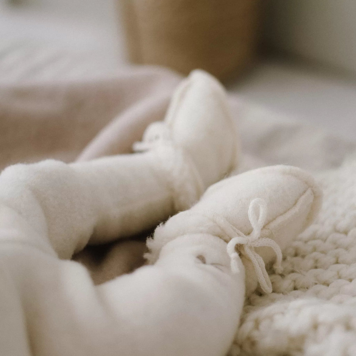 Baby merino slofjes "Fluff" – Foto 3 van 4