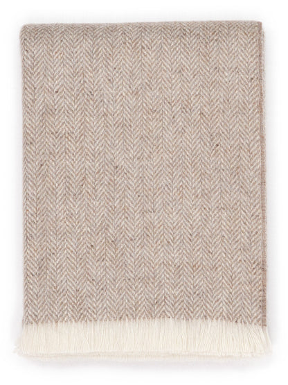 Plaid "Mountain Haze" van alpaca en merinowol – gevouwen