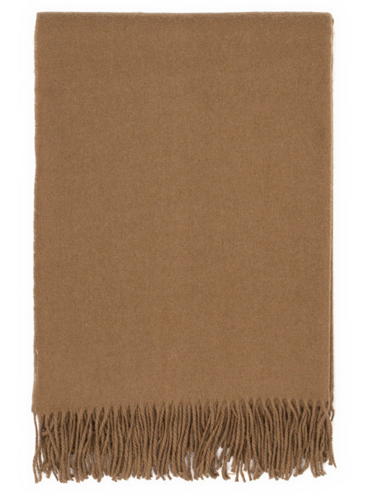 Plaid "Fjord" in Camel, gevouwen