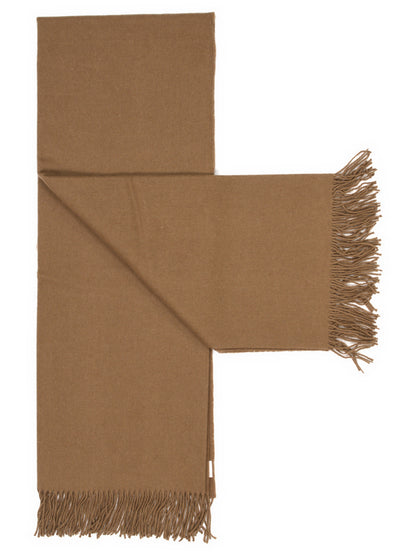 Plaid "Fjord" in Camel, opengevouwen