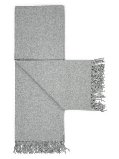 Plaid "Fjord" in Lichtgrijs, opengevouwen