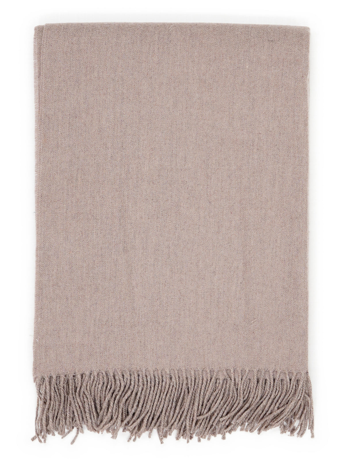 Plaid "Fjord" in Taupe, gevouwen
