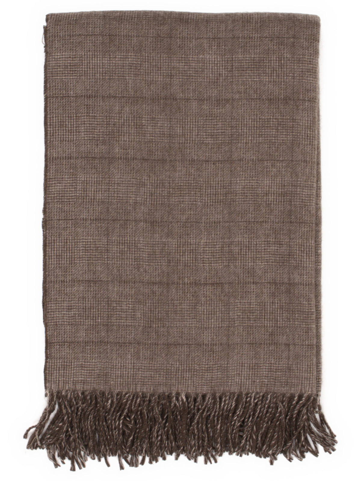 Plaid "Glen" in Bruin, gevouwen