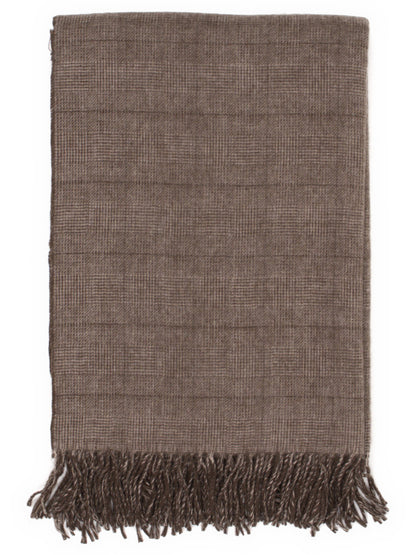 Plaid "Glen" in Bruin, gevouwen