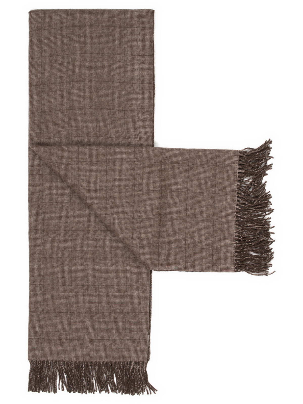 Plaid "Glen" in Bruin, opengevouwen