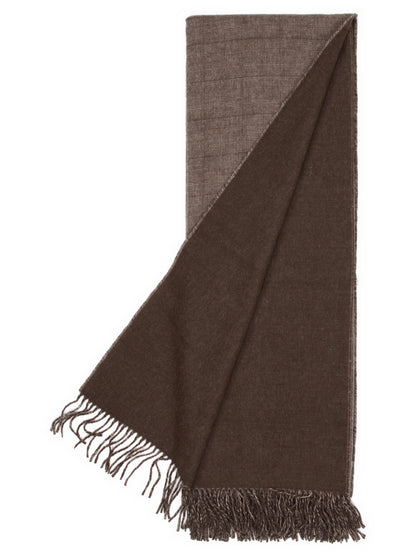 Plaid "Glen" in Bruin: de effen achterkant