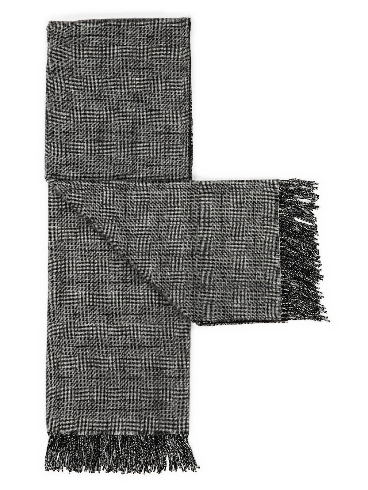 Plaid "Glen" in Grijs, opengevouwen