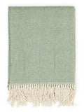 Plaid "Rune" in Salie, gevouwen