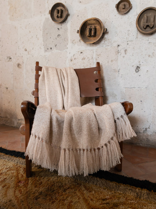 Plaid "Valley" van baby-alpaca en merinowol